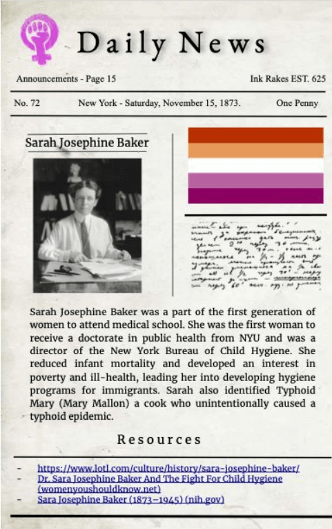 Page from a zine created by students in the Out4STEM program