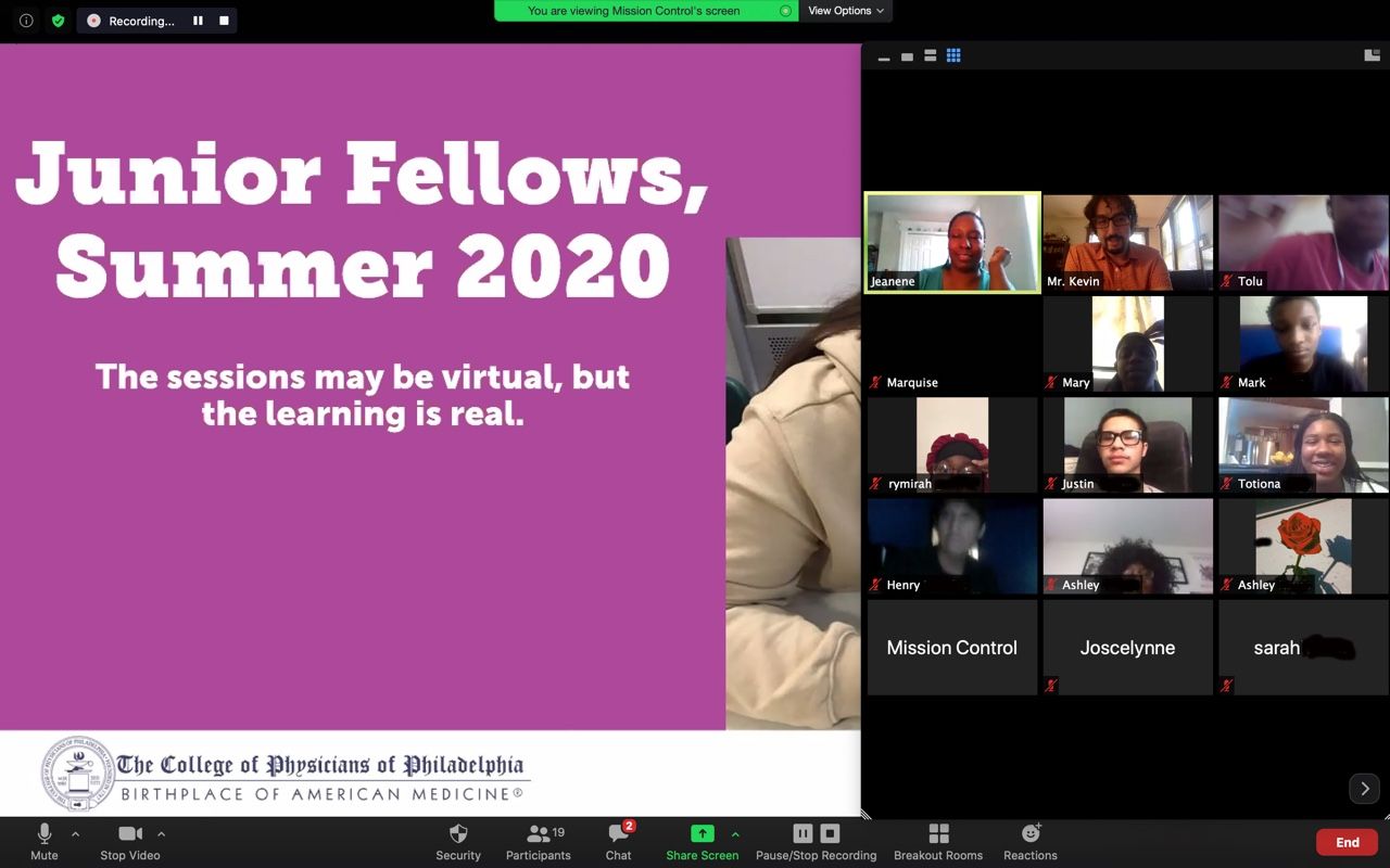 Zoom meeting with students